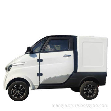 Small 4-wheel two seat mini electric truck with cargo box new cars for sale with China made lead-acid batteries certified by EEC